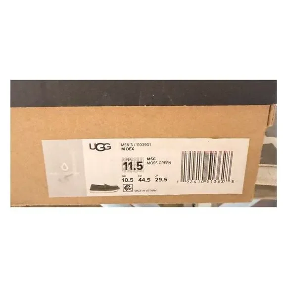 UGG Dex Slip On Loafer Mens 11.5 Moss Green Suede Comfort Casual Shoes New
